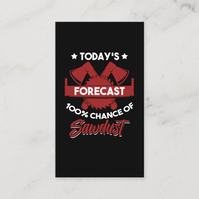 Funny Craftsman Woodworker Carpenter Father Business Card (Front)