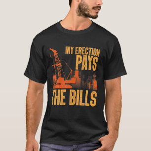 Funny Crane Operator Art Men Dad Construction Craw T-Shirt