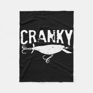 Funny Cranky - Crankbait Fishing Lure Humour Fishe Fleece Blanket