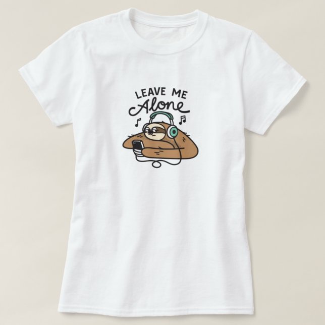 Funny Cranky Sloth T-Shirt (Design Front)