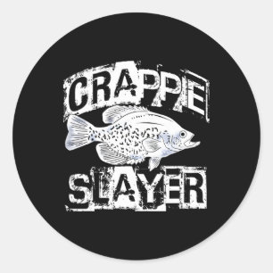 Funny Crappie Fishing Freshwater Fish Gift Men Wom Classic Round Sticker