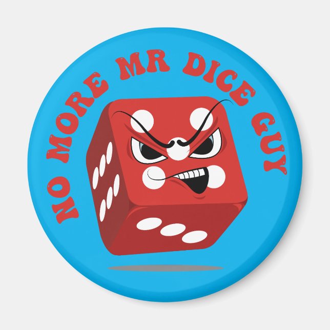 Funny Craps Game Red Dice Casino Pun Magnet (Front)