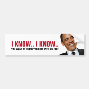 Funny - Crash into Obama Bumper Sticker
