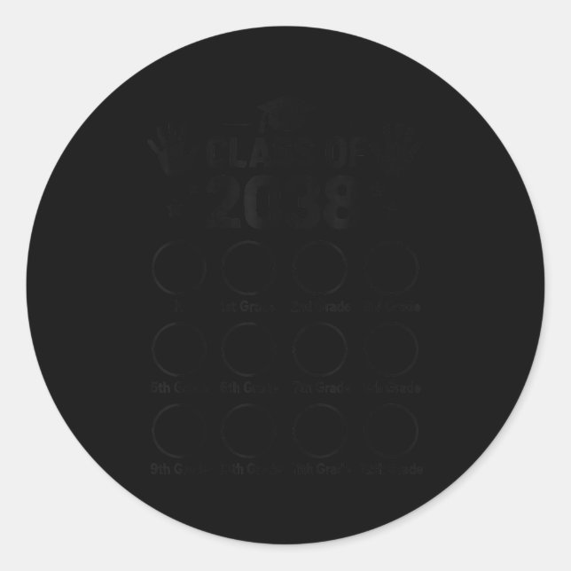 Funny Crater Generation Cl Of 2038 Grow With Me Gi Classic Round Sticker (Front)