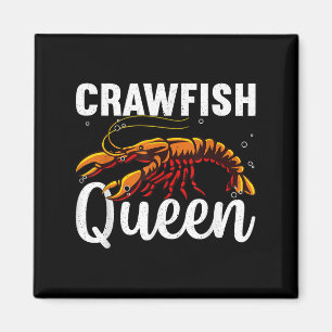 Funny Crawfish Art For Women Girls Crayfish Crawfi Magnet