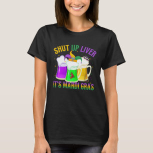 Funny Crawfish Boil Mardi Gras Beer Drinking Shut T-Shirt