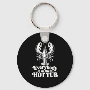 Funny crawfish boil seafood festival cajun key ring