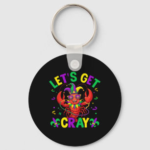 Funny Crawfish Costume Lets Get Cray Cray Mardi Gr Key Ring