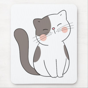 Funny Crazy Cat Lady Kitty Mum Cartoon Cute kItten Mouse Mat
