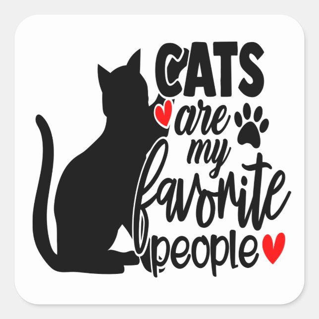 Funny Crazy Cat Lady Kitty Mum Kitten Dad Square Sticker (Front)