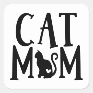 Funny Crazy Cat Lady Kitty Mum Kitten Kitties Square Sticker