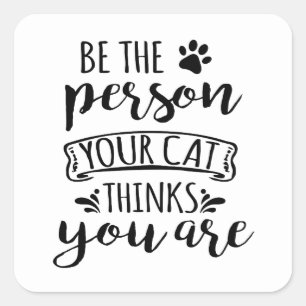 Funny Crazy Cat Lady Kitty Mum Kitten Kitties Square Sticker