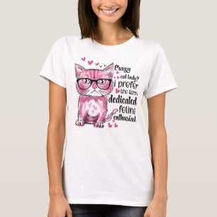 Funny crazy cat lady word art T-Shirt