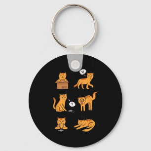 Funny Crazy Cat Lover Moods Ginger For Ladies & Key Ring