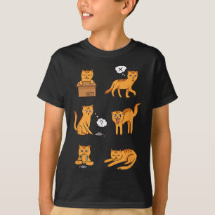 Funny Crazy Cat Lover Moods Ginger For Ladies &amp T-Shirt