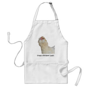 Funny Crazy Chicken Lady Wheaten Ameraucana Hen Standard Apron