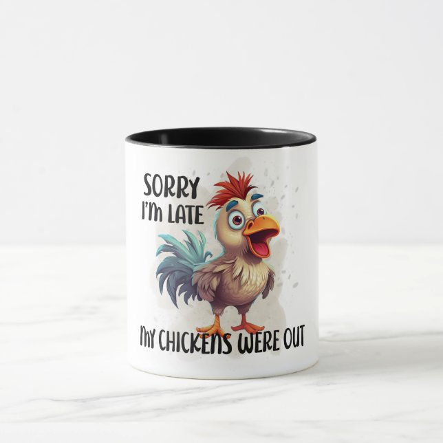 Funny Crazy Chicken Mug (Center)