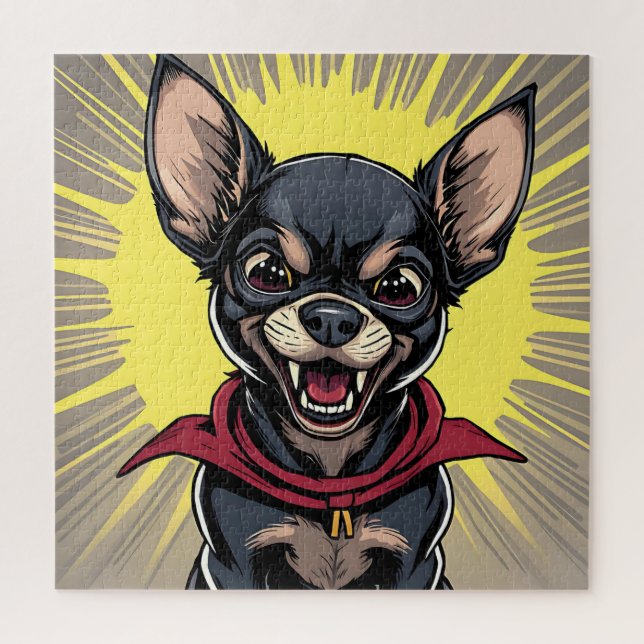 Funny Crazy Chihuahua   Jigsaw Puzzle (Vertical)