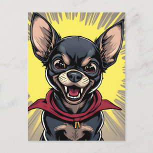 Funny Crazy Chihuahua   Postcard