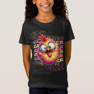 Funny Crazy Clucker Chicken - Colourful Cartoon He T-Shirt