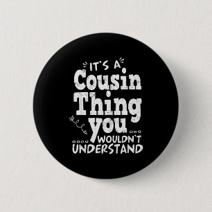 Funny Crazy Cousin Crew Family Matching Group Blac 6 Cm Round Badge