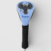 Funny crazy crow raven cartoon personalised