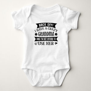 Funny crazy Grandma word art unisex Baby Bodysuit