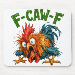 FUNNY CRAZY LOONEY CHICKEN MOUSE MAT