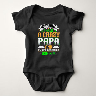 Funny Crazy Papa Baby Bodysuit