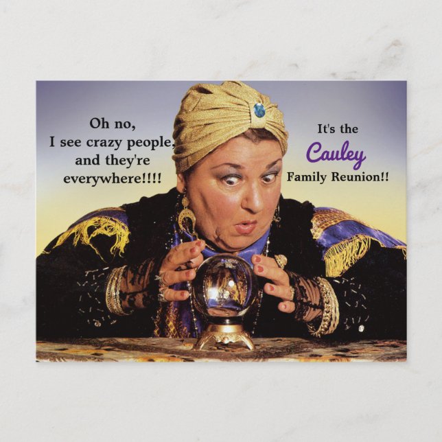 Funny Crazy People Family Reunion Postcard (Front)