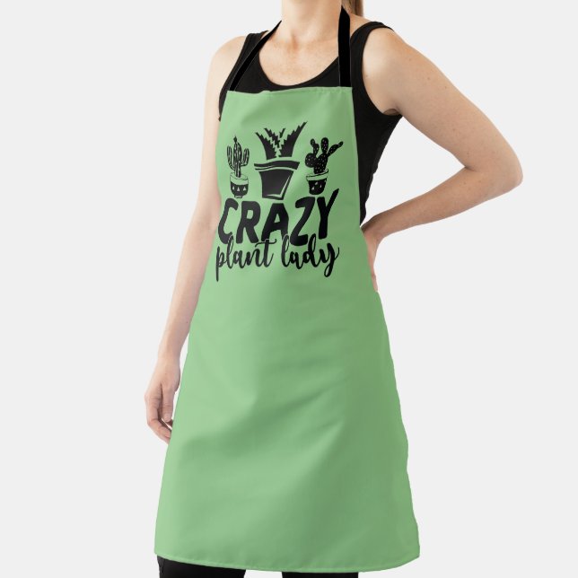 funny crazy plant lady word art apron (Insitu)