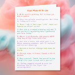 Funny Crazy Wacky Kids To Do Pranks List Humor Fun Card<br><div class="desc">Funny, hilarious, humorous, custom, personalized, fun joke quote humor greeting card, featuring a crazy, wacky, must do pranks list. In fact its all your new year resolutions listed in one place. A fun card for those who love to pen down scores of to do lists. Makes a fun gift for...</div>