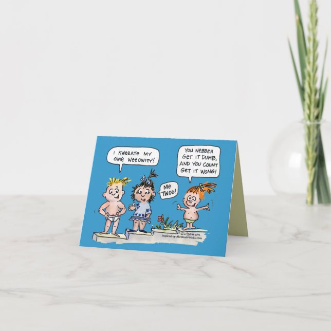 Funny Create My Own Reality Note Card (Front)