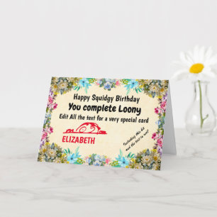 Funny Create Your own Humour Easy to Edit Birthday Card