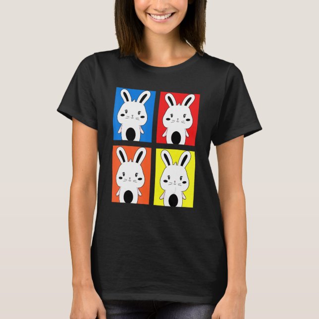 Funny Creative Bunny Rabbit T-Shirt (Front)