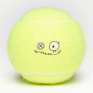 funny creep cute monster cartoon character Hallowe Tennis Balls