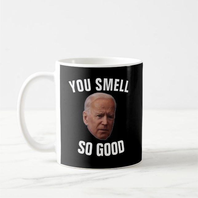 FUNNY CREEPY JOE BIDEN COFFEE MUGS (Left)