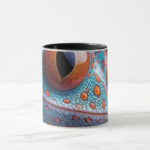Funny Creepy Monster Face Black Coffee Mug Carto