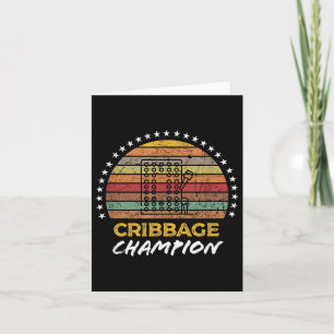 Funny Cribbage Champion, Winner Board Game Quote G Card