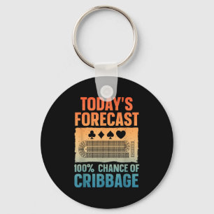 Funny Cribbage Design For Men Women Kids Card Game Key Ring