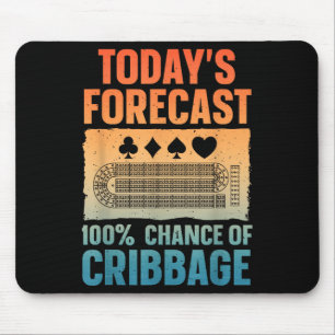 Funny Cribbage Design For Men Women Kids Card Game Mouse Mat