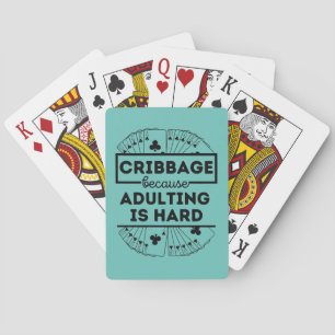 Funny cribbage quote playing cards