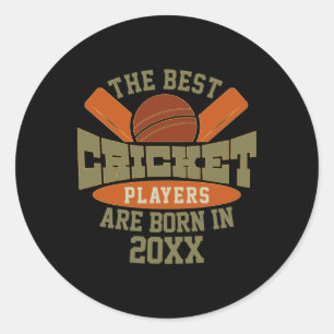 Funny Cricket Birthday Birth Day Name T Shirt  Classic Round Sticker