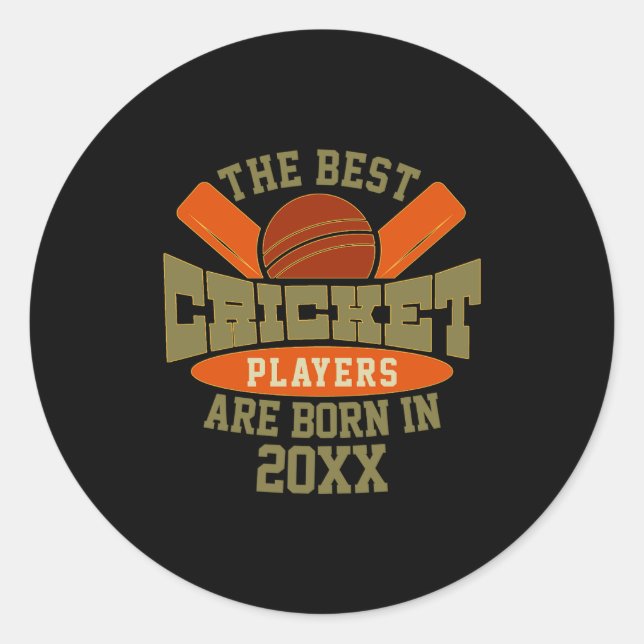 Funny Cricket Birthday Birth Day Name T Shirt  Classic Round Sticker (Front)