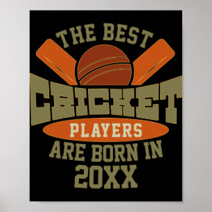 Funny Cricket Birthday Birth Day Name T Shirt  Poster