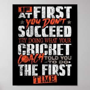 Funny Cricket Coach  Poster
