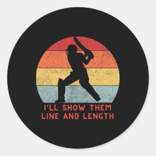 Funny Cricket Gifts Apparel England Inda Pakistan Classic Round Sticker