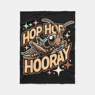 Funny Cricket Hop Hop Hooray Fleece Blanket