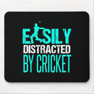 Funny Cricket Player Easily Distracted By Cricket Mouse Mat