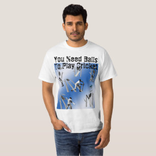 Funny Cricket Players Design, T-Shirt